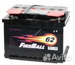 Аккумулятор FireBall 62 Ач на renault duster