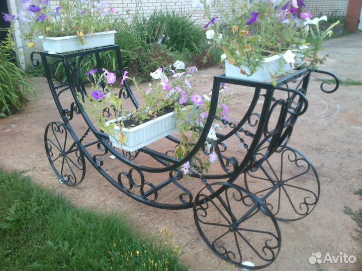 Кованая телега. Интерьер. Ковка для сада