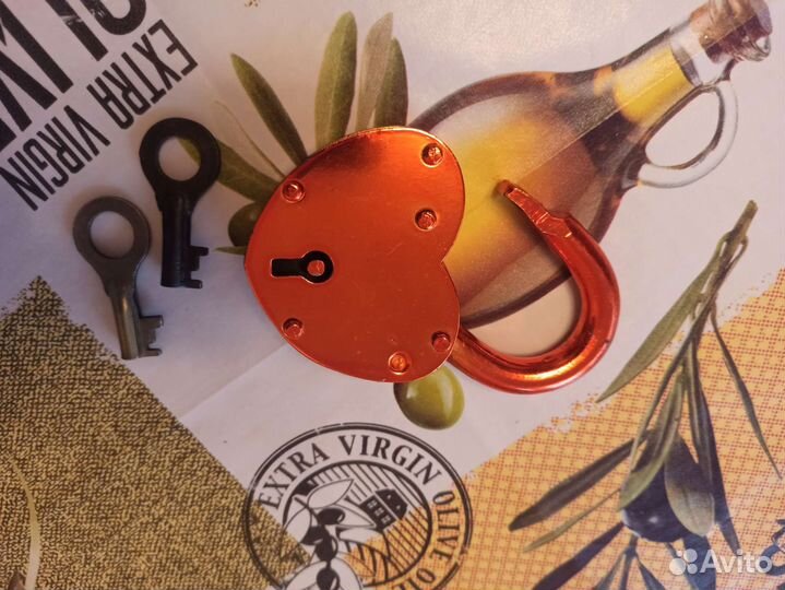 Замок навесной оранжевый блеск