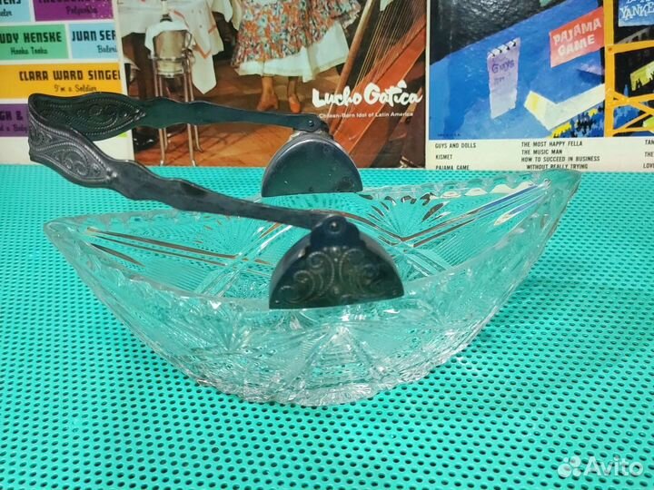 Ваза хрустальная лодочка, СССР