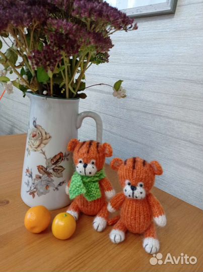 Амигуруми игрушка тигр спицами