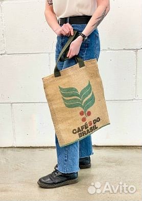Сумка шоппер из кофейного мешка