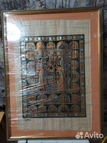 Папирус из египта в рамке