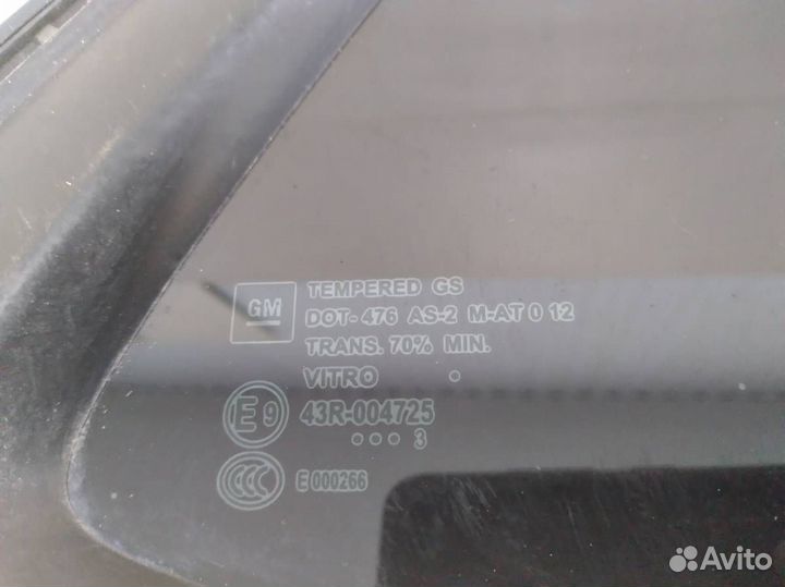 Стекло двери задней правой форточка Opel Mokka 201