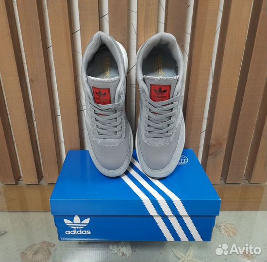 Кроссовки Adidas дышащие артикул 966 серый