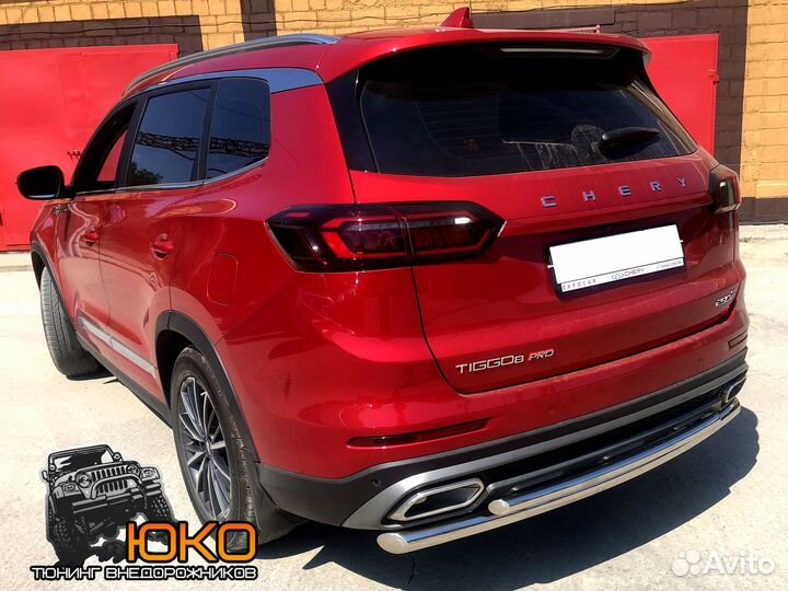 Защита заднего бампера Chery Tiggo 8 Pro