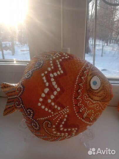 Золотая рыбка - декоративная тарелка