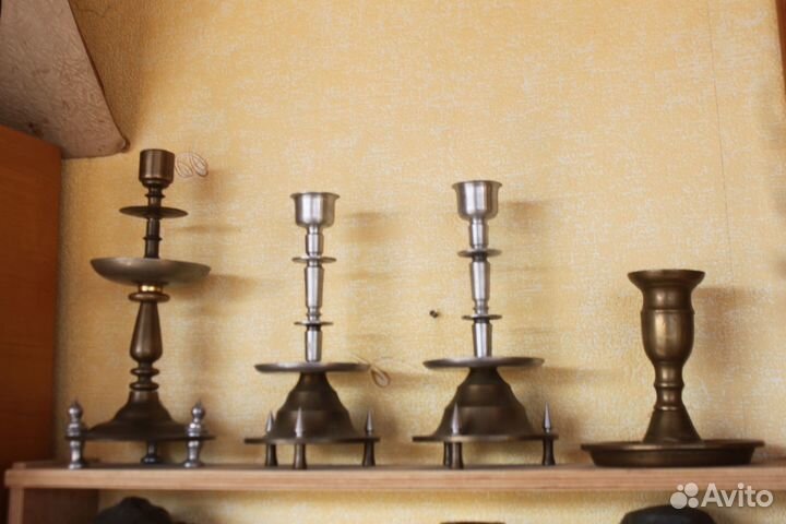 Подсвечники старинные бронза разборные