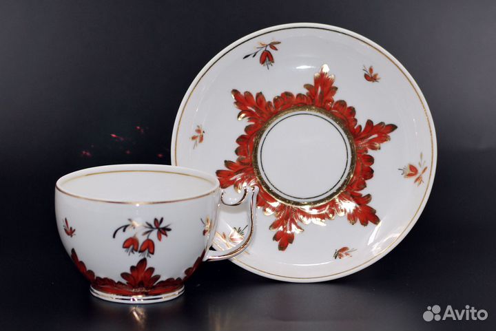 Чайная пара антикварная Барбарис дфз Вербилки