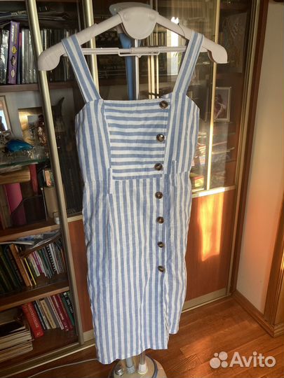 Платье сарафан 42 44 лен