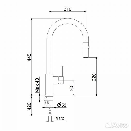 Смеситель для кухни Webert Doha DH940302560