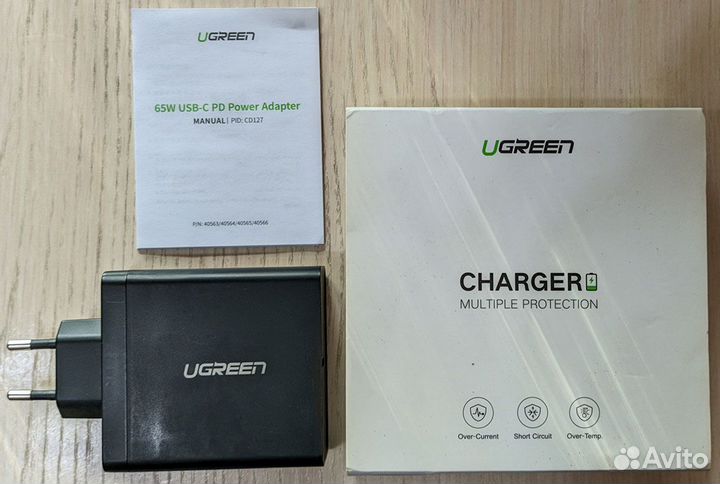 Зарядное устройство Ugreen 65W