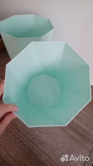 Кашпо для цветов/ мусорное ведро цвета Тиффани