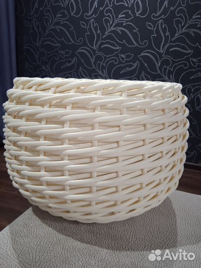 Кадка 12 л из искусственного ротанга