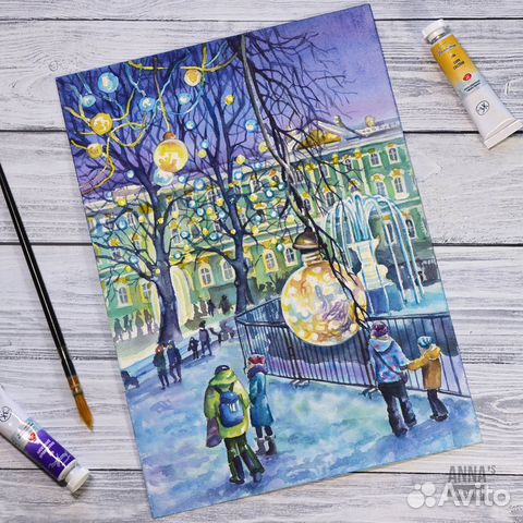 Картина акварель 