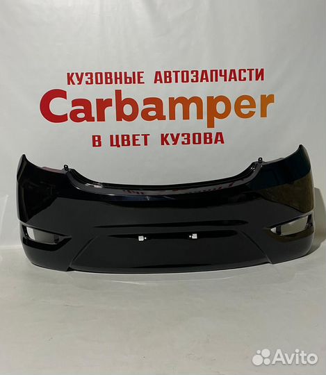 Задний бампер Hyundai Solaris хэтчбек черный MZH
