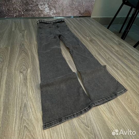 Джинсы Rick Owens type клёш серые новые