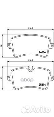 Колодки тормозные audi A8 09- задн. P85117 Brembo