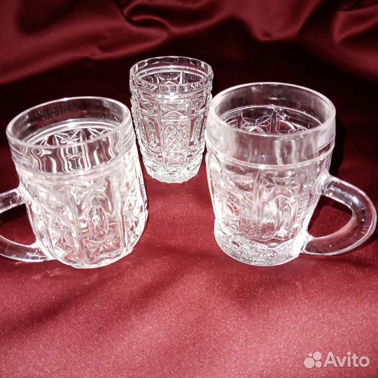 Кружки для крюшона, стопки хрусталь СССР