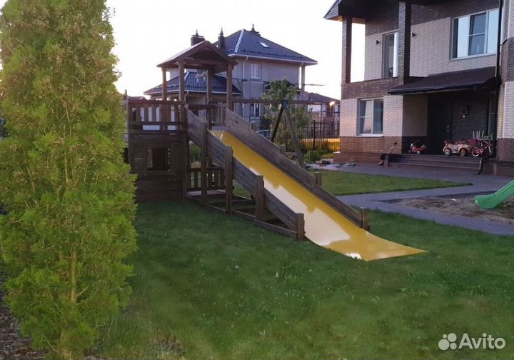 Игровая конструкция широкая горка Серия W модель 2