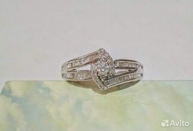 Золотое кольцо с бриллиантами 0.4 карат