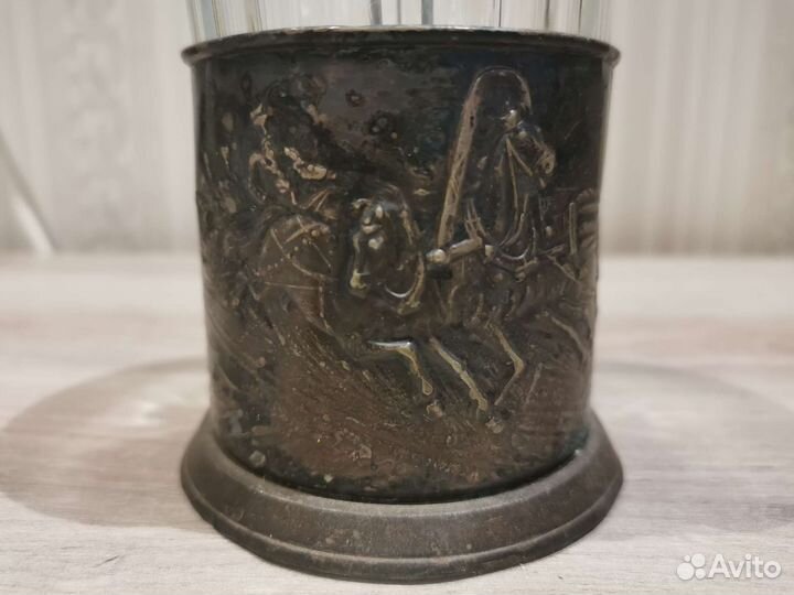 Подстаканник старинный Тройка