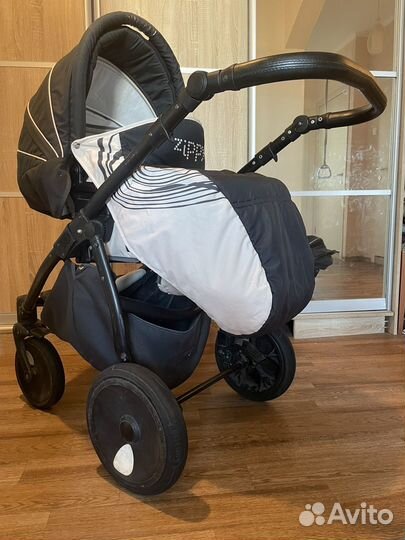 Коляска Tutis Zippy 3 в 1 темно-серая с бежевым