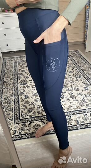 Бриджи для верховой езды с силиконовой леей