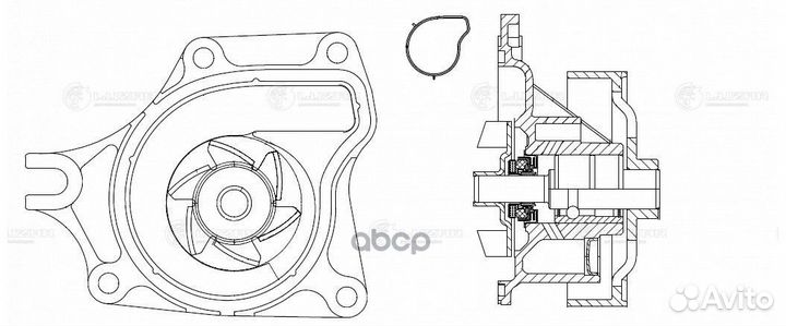 Насос водяной mazda 3(BK) 03- 1.4/1.5/1.6