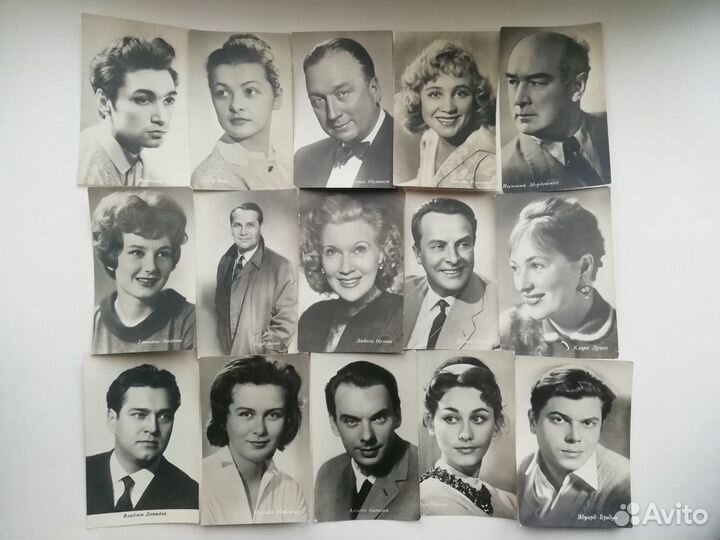 Коллекция открыток 60гг Артисты и актеры СССР 42шт