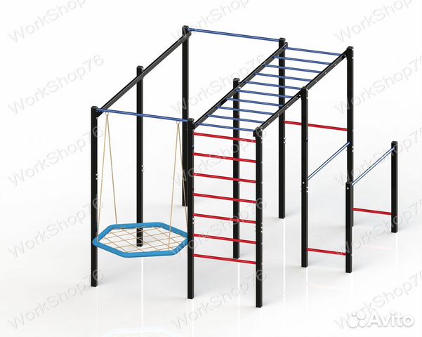 Игровая уличная спортивная площадка качели турники