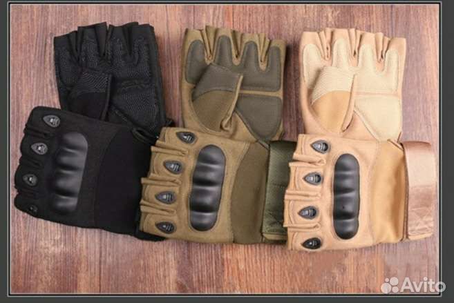 Перчатки тактические беспалые XL (олива, песочный)