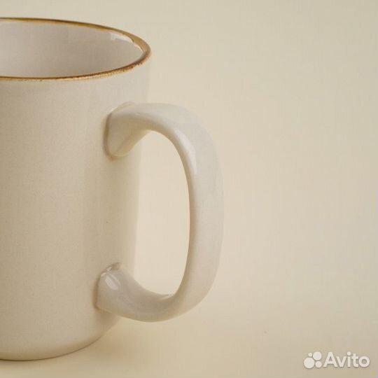 Набор кружек фарфоровых SL Home 'Леггеро', 400 мл, цвет бежевый