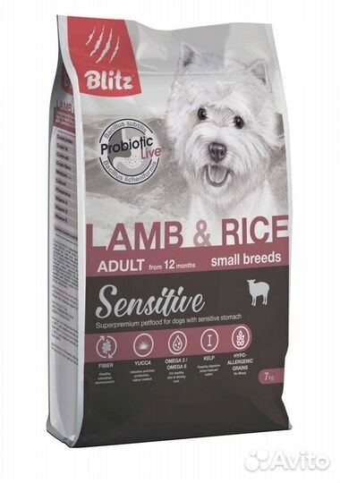 Корм для маленьких пород собак Blitz