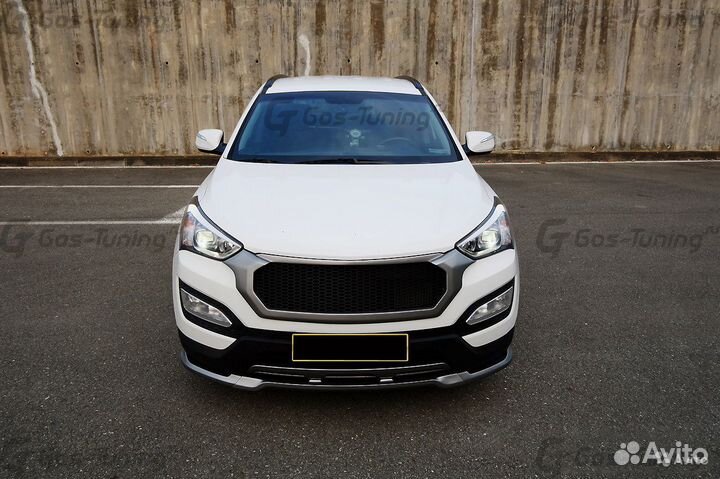 Тюнинг накладка переднего бампера Hyundai Santa Fe