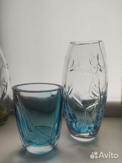 Вазочки Цветное стекло Винтаж