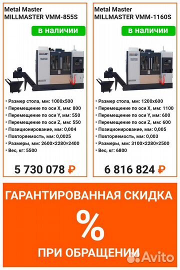 Фрезерный станок с чпу Metal Master VMM-855S