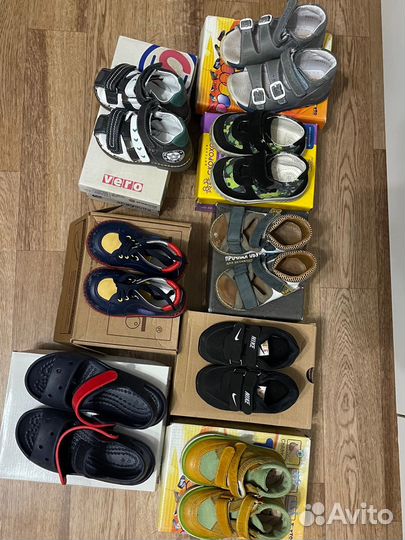 Ботинки сандали натур кожа