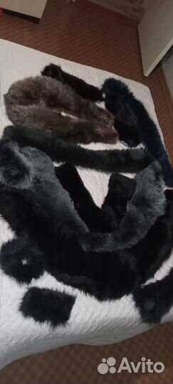 Меховой воротник, шапка