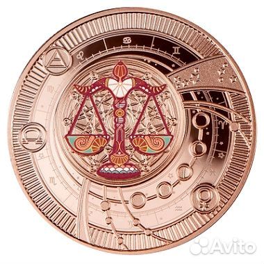 Монета медальон Весы Знаки Зодиака Камерун 2021год