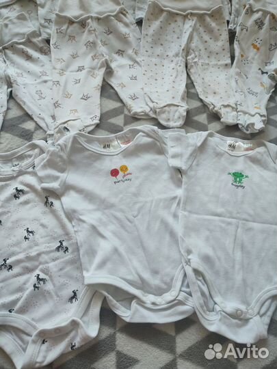 Большой пакет одежды 56 62 68 для мальчика 0-6 мес