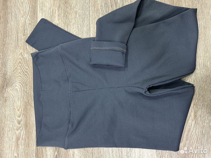 Лосины в рубчик утепленные