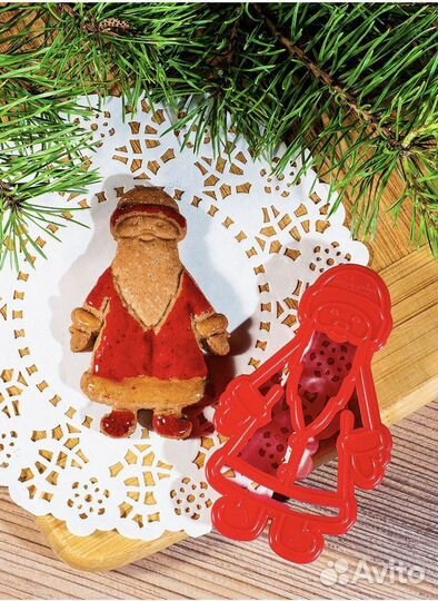 Форма вырубка для выпечки печенья «Дед Мороз»