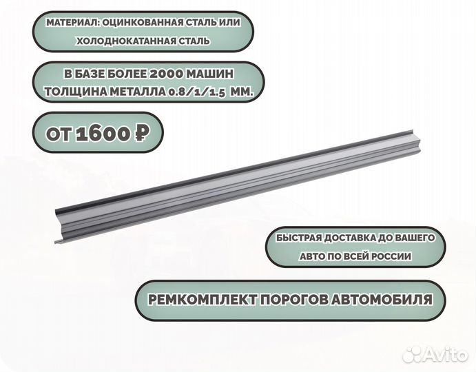 Пороги ремонтные на авто (ремкомплект)