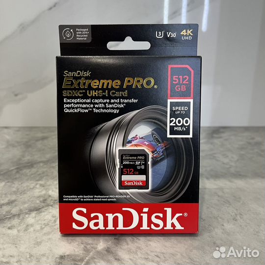 Карта памяти 512Gb SanDisk Extreme Pro