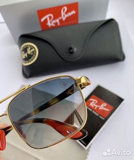 Очки ray ban ferrari пепельные
