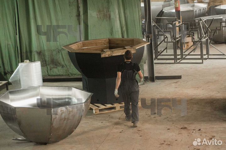 Банный чан на дровах. Купель