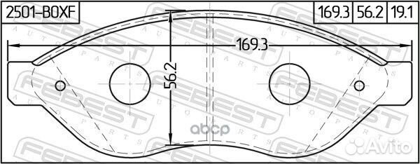 Колодки тормозные передние 2501-boxf Febest