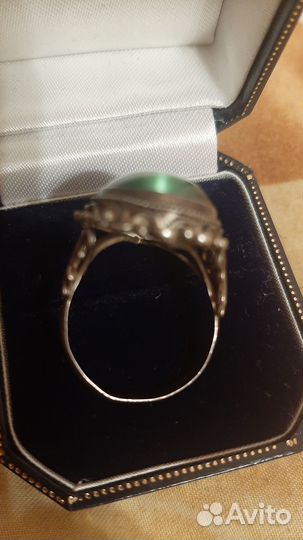 Кольцо кошачий глаз