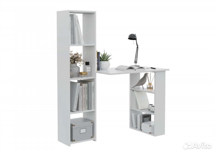 Письменный стол 4 цвета с стеллажом, в наличии